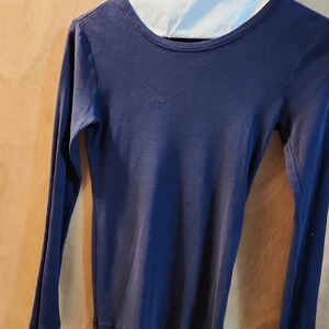 Navy Long Sleeve Top